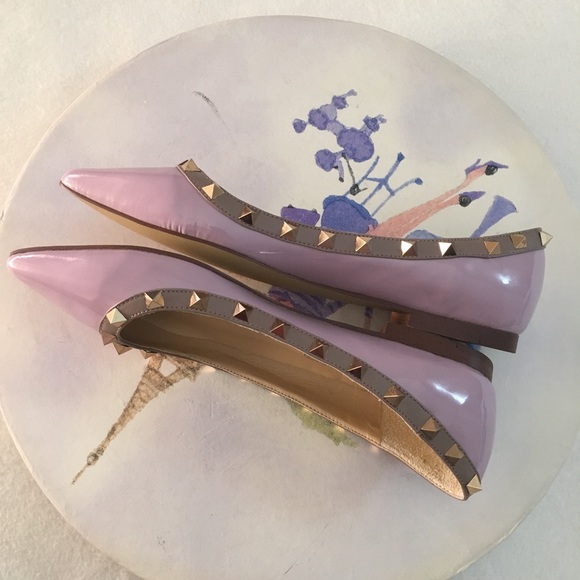 Authentic Valentino Rock-stud Ballerina Flats Sz37 - Picture 7 of 7